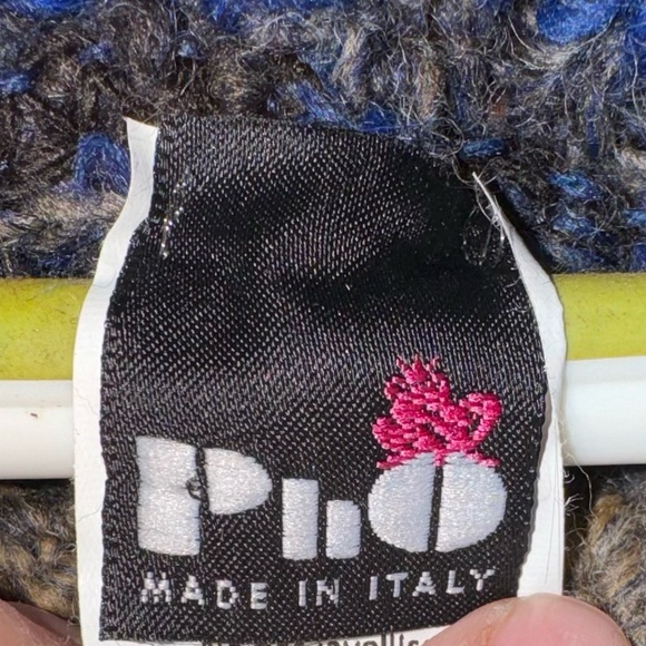 PHO made in Italy wool VINTAGE poncho gorgeous colours - Picture 7 of 7